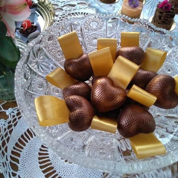 Coração de Chocolate Preto com fita - Image 10
